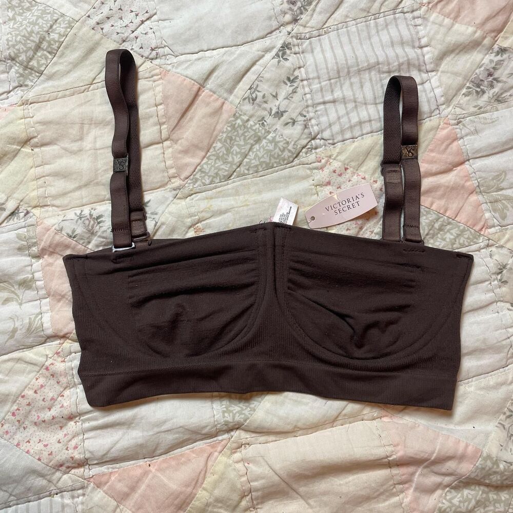 victoria’s secret vintage y2k structured brown bustier underwire bra small nwt